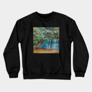 Sitting by the Stream on a Beautiful Day Album Cover Art Minimalist Square Designs Marako + Marcus The Anjo Project Band T-Shirt Crewneck Sweatshirt